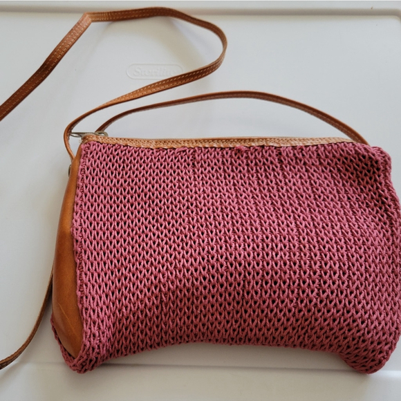 Talbots Dusty Rose Leather Crossbody Bag - Picture 6 of 6